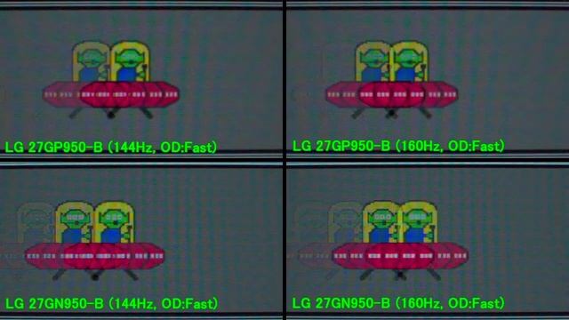 LG 27GP950-B vs LG 27GN950-B 応答速度比較 (5760FPS) смотреть онлайн