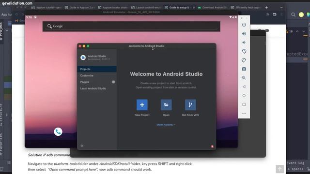 Setup Android simulators and run Appium test with latest version смотреть онлайн