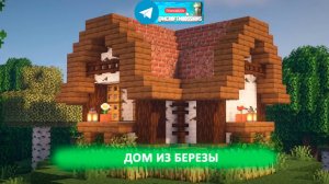 Дом из березы (майнкрафт идеи построек)