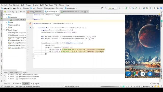 Tutorial GPS Longitude Latitude Simple Android Studio - Kotlin смотреть онлайн
