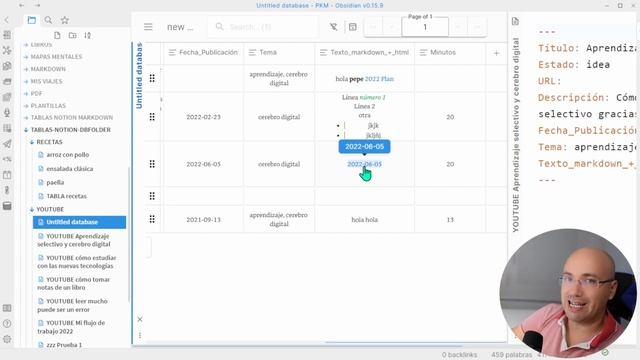 Cómo Hacer TABLAS Tipo Notion En OBSIDIAN Con Filtros Y Más Cosas