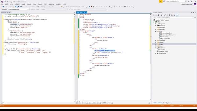 Angular Version One Lesson 8 - Part One SPA application, Routing, $HTTP Service & .Net MVC смотреть онлайн