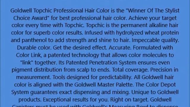 Goldwell Topchic Hair Color Coloration Can 8NN Light Blonde   Extra