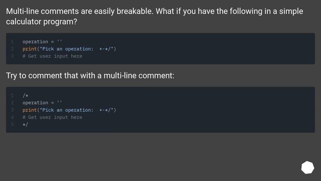 Why doesn't Python have multiline comments? смотреть онлайн