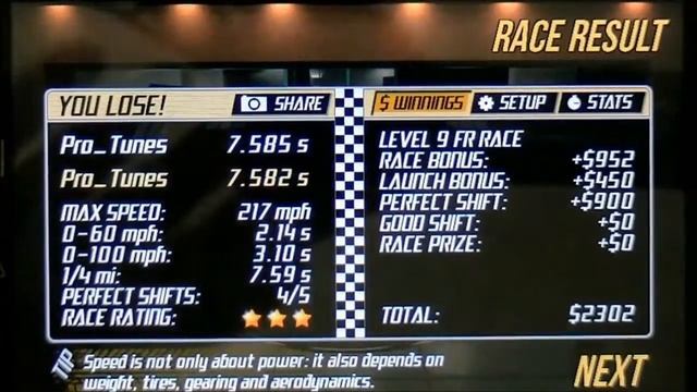 Drag Racing 7 583 Ferrari FXX Evoluzione level 9 смотреть онлайн