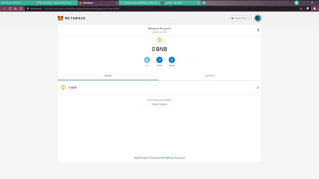 Настройка кошелька Metamask для работы с Binance Smart Chain (BSC) и Decimal Chain (DEL) смотреть онлайн