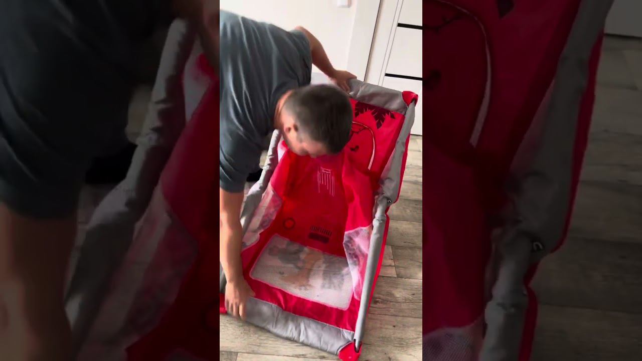 Как сложить и разложить детский манеж смотреть онлайн