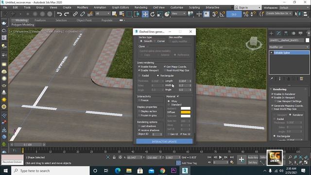 Dash Line Generator Useful Script For Road In 3ds Max 2014 - 2021 Tutorials | Road Line Generator смотреть онлайн