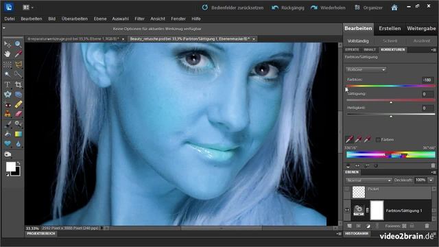 Hautverfärbungen mittels Einstellungsebene reduzieren [Photoshop Elements 10: Beautyretusche] смотреть онлайн