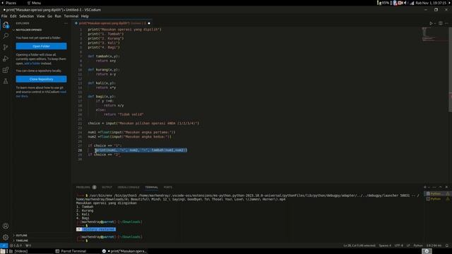 Membuat Kalkulator Sederhana via Python смотреть онлайн