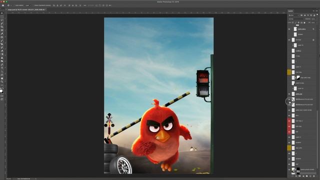 Angry_Birds movie poster design in Photoshop I Film poster design in Photoshop I Layer view смотреть онлайн