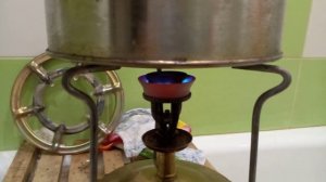 Примус Рекорд 1. Работа на свежем керосине.