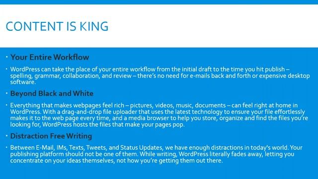Wordpress features and basic concepts смотреть онлайн