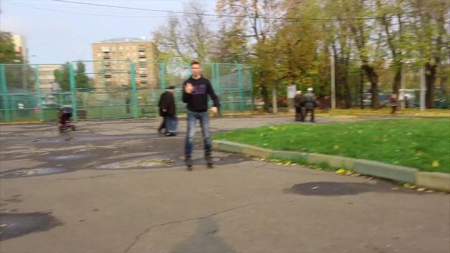 Прыжок с захода спиной | Школа роликов RollerLine Роллерлайн в Москве смотреть онлайн