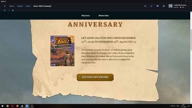 ❌ (ENDED) FREE Game - ANNO 1602 (Uplay) смотреть онлайн