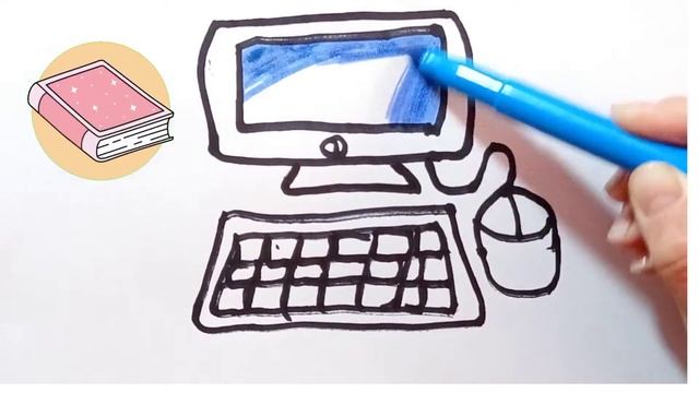 How To Draw Computer/Рисование Компьютера Для Детей/Bolalar uchun kompyuter chizish смотреть онлайн