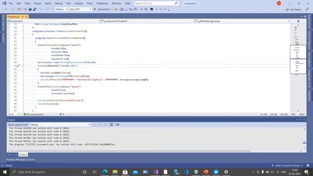 RabbitMQ | Beginner | single publisher multiple consumer | 3 смотреть онлайн