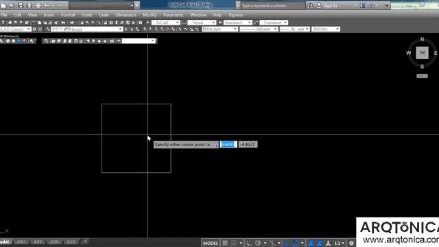 Como fazer um quadrado e retângulo (REC) - Funções básicas no AutoCad aula 02. смотреть онлайн