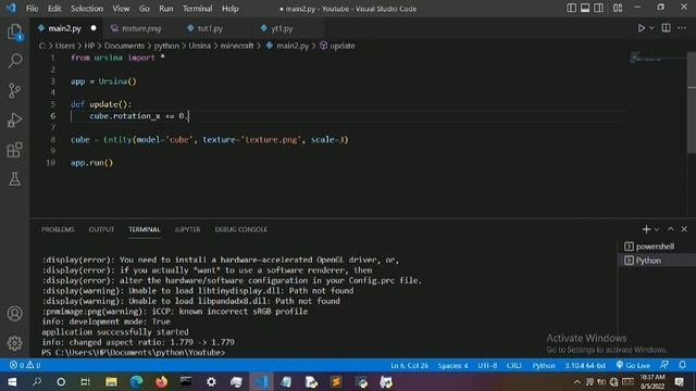 Tutorial 1 | Creating a Spinning 3D Cube Using Python | Ursina Engine смотреть онлайн