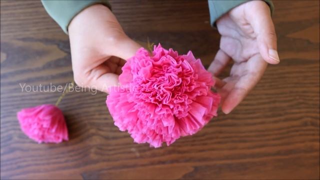 How To Make Round Tissue Paper Flower - DIY Paper Craft смотреть онлайн