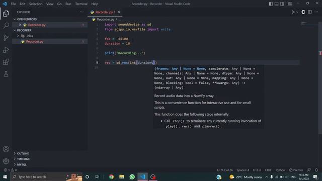 How to create voice recorder in Python смотреть онлайн