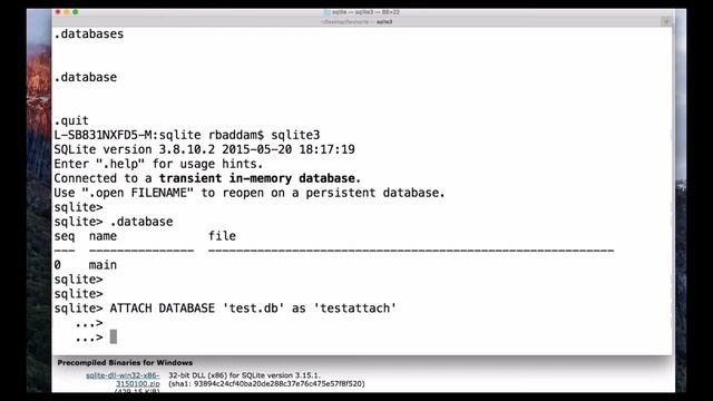 How to Attach Database in SQLite смотреть онлайн