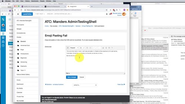 Use of Emoji Unicode causes Moodle Database Error смотреть онлайн