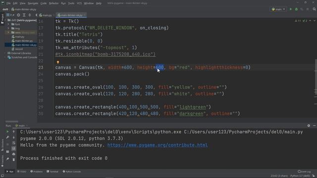 Делаем игру Тетрис на Python / Урок #1 / tkinter смотреть онлайн