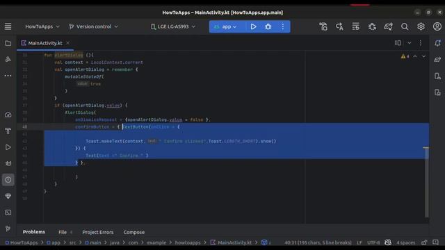 AlertDialog using Jetpack compose| Android Studio | Kotlin смотреть онлайн