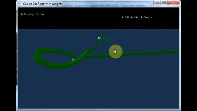 PhysX: Soft body rope with rigid weights смотреть онлайн