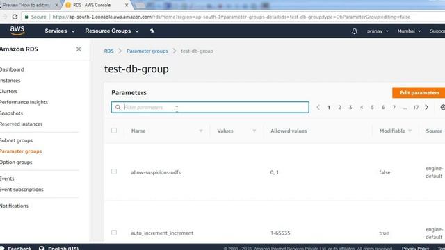 How To Edit MySql Engine Parameters Of an Amazon RDS Instance смотреть онлайн