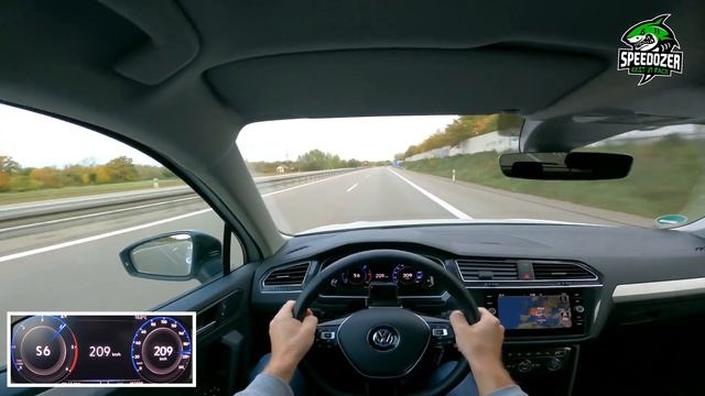2020 VW TIGUAN 0-100-200km/h TOPSPEED POV AUTOBAHN NO LIMIT R-LINE TDI