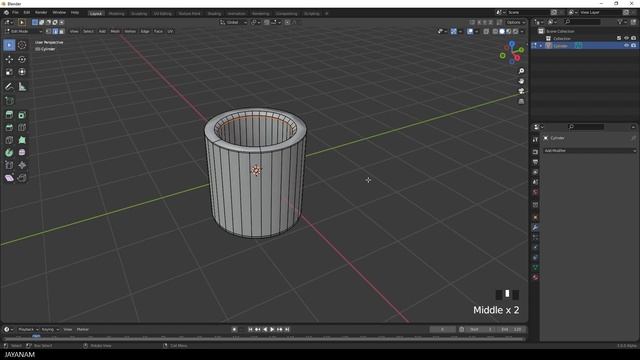 Blender Modeling : Boolean NGons to Subdivision surface смотреть онлайн