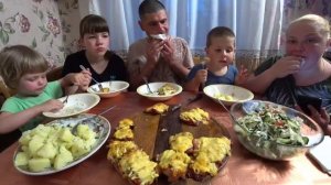 мукбанг отбивные под шубкой