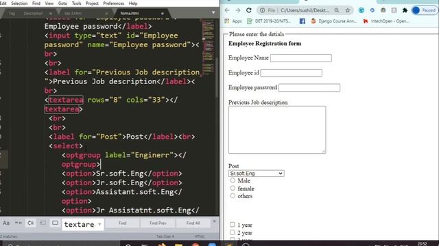 HTML Advanced Lesson 9 | Forms - II , fieldset, legend alert ,datalist,input,label,select,option смотреть онлайн