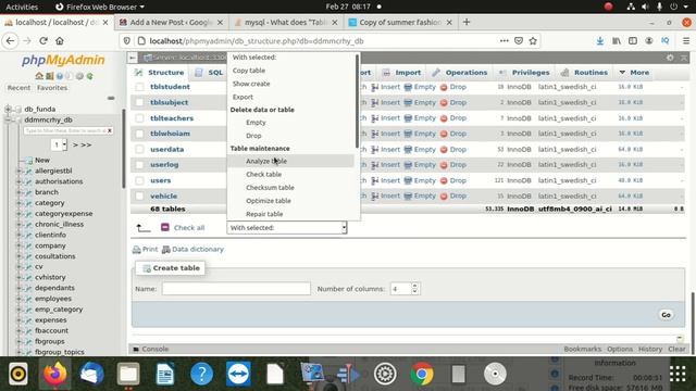 table does not support optimize doing recreate + analyze instead mysql смотреть онлайн