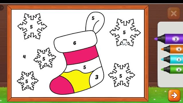 Уникальная раскраска 12. Раскрашиваем по цифрам. На Русском. смотреть онлайн