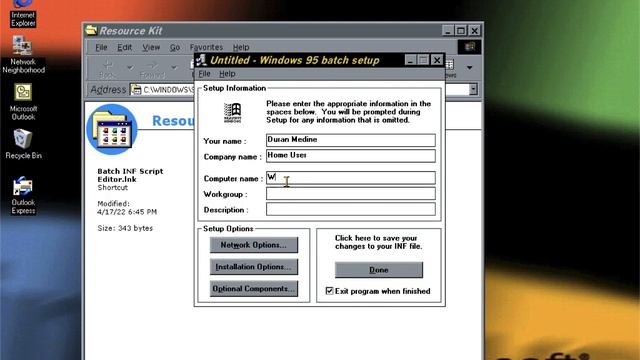 Windows 95 Resource Kit Demonstration смотреть онлайн
