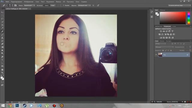 Как закрасить часть лица в Ps фотошоп смотреть онлайн