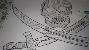 Перенос изображения на ткань, трафарет. Пиратский флаг.