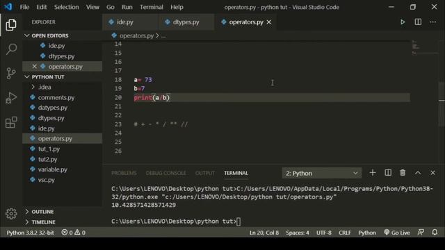 Operators in python смотреть онлайн