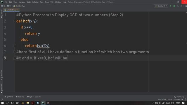 10.Python Program to Find GCD of any Number (Step 2) ( Using Recursive) смотреть онлайн