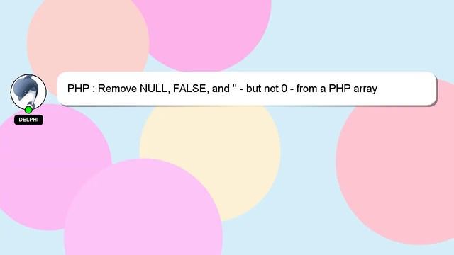 PHP : Remove NULL, FALSE, and '' - but not 0 - from a PHP array смотреть онлайн