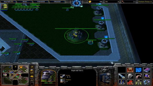 Let's play Warcraft 3 Footman Frenzy/Играем в Варкрафт 3 Футман Френзи смотреть онлайн