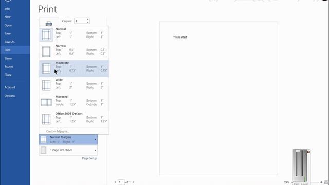 How to change print margins in Microsoft Word 2013 смотреть онлайн