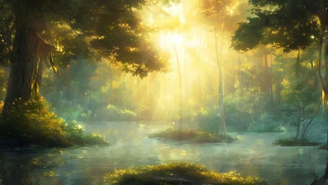 Forest lake | Free animated motion background | Nature scenery animation смотреть онлайн