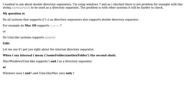 Double directory separators смотреть онлайн
