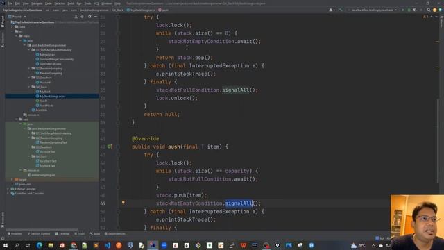 22 - Stack implementation using Locks - Follow Up 2 - SOLUTION - Code Demo 2 смотреть онлайн