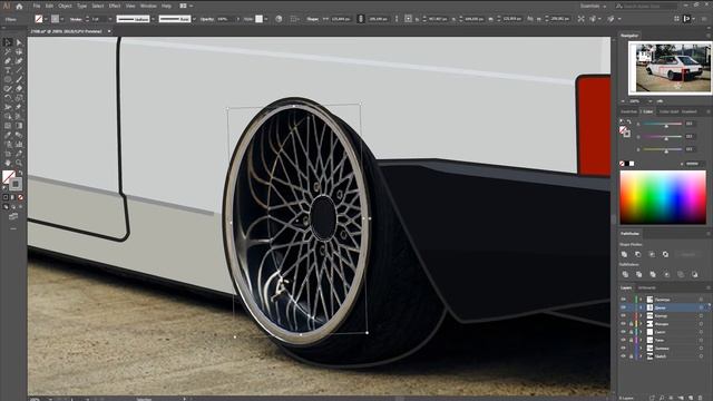 Как нарисовать ваз 2108 / Adobe Illustrator смотреть онлайн