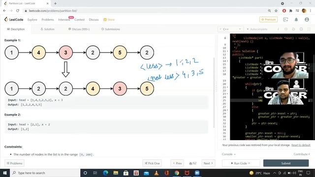 Partition List || Linked List 11 || Placement Preparation Series || LeetCode 86|| Medium || смотреть онлайн